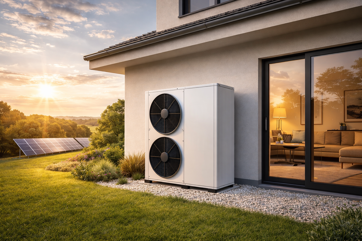 Müstakil ev için hava kaynaklı ısı pompası sistemi